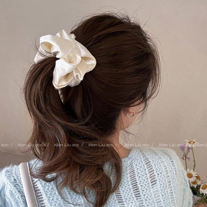 Wholesale Satin headband, new high-end hair tie, ponytail tie, headband, rubber band headband, floral hair accessory