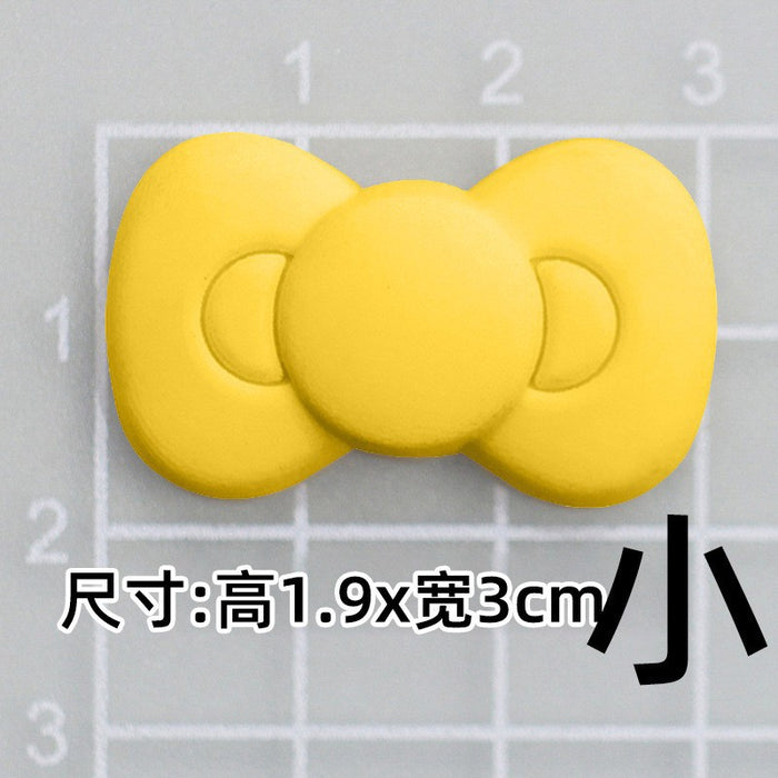 Wholesale 10pcs Cat Bow PVC Soft Adhesive Patch Mobile Phone Case Hole Slippers Accessories Water Cup Accessories