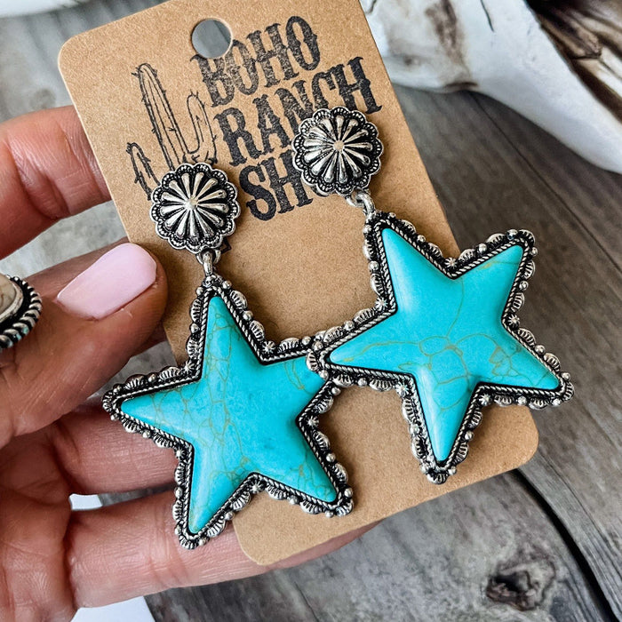 Wholesale five-pointed star earrings