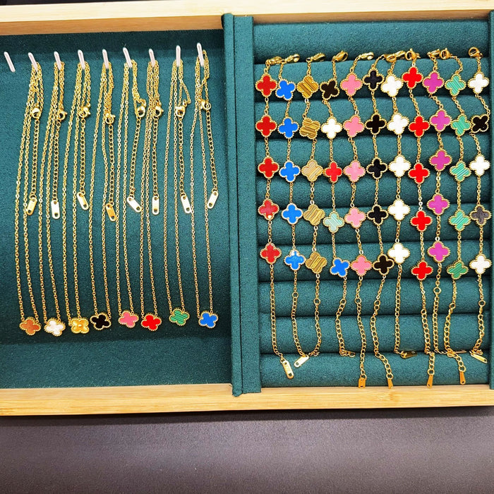 Wholesale Stainless steel clover bracelet, titanium steel high-end decorative accessory