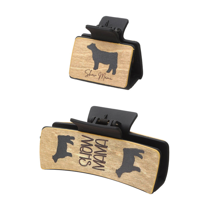 Wholesale Western Style Hairpin Combination suit Animal Pattern Leather Shark Clip Women' s Grab Clip Combination