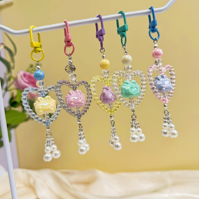 Wholesale Hat Rabbit Pearl Keychain Crossbody Bag Pendant Bag Hanging Gifts