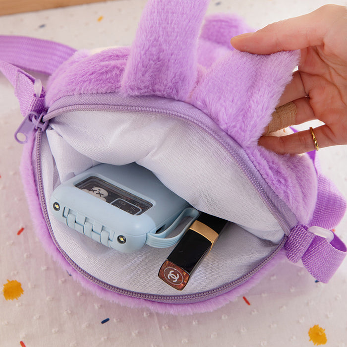 Wholesale Plush Bag Cartoon Children' s Coin Purse  Cute Bunny Doll Crossbody Shoulder Bag