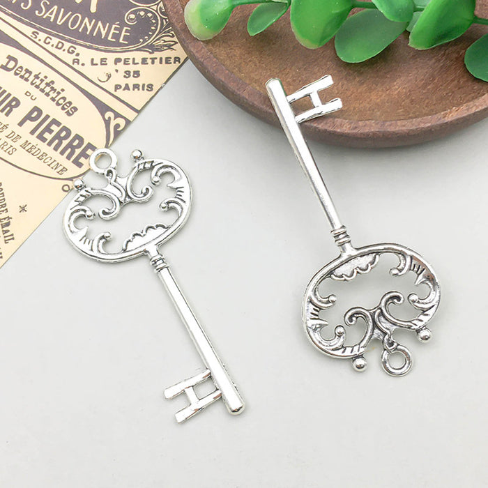 Wholesale Zinc alloy simulated key-shaped  DIY beads pendants