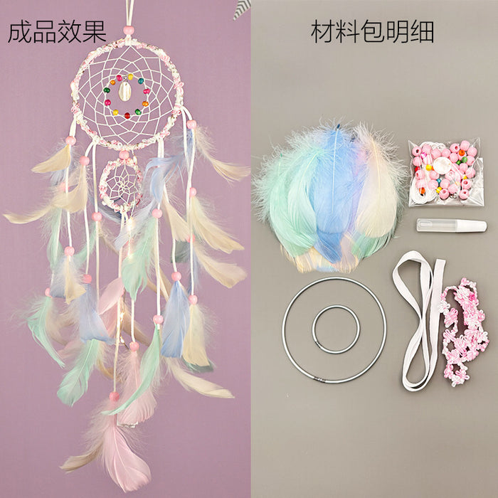 Wholesale DIY Dreamcatcher Wind Chime Craft Kit Family Team Building Activity Kids Craft Supply MOQ≥2