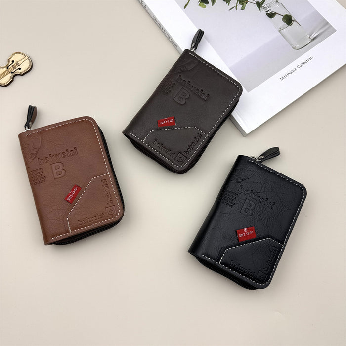 Wholesale European American Retro Letter Pattern PU Card Wallet &  Coin Purse Daily Matching Accessory