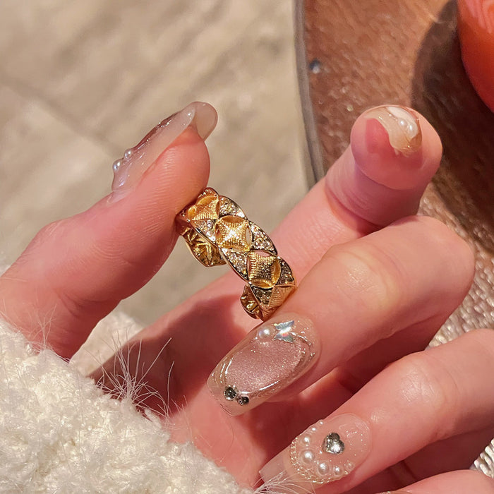 Wholesale Vintage zircon inlaid exquisite open ring, niche butterfly high-end and personalized accessory