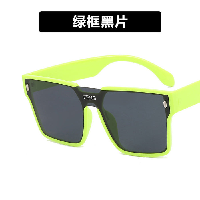 Wholesale Personalized one-piece sunglasses, large frame sunglasses, super cool windproof glasses