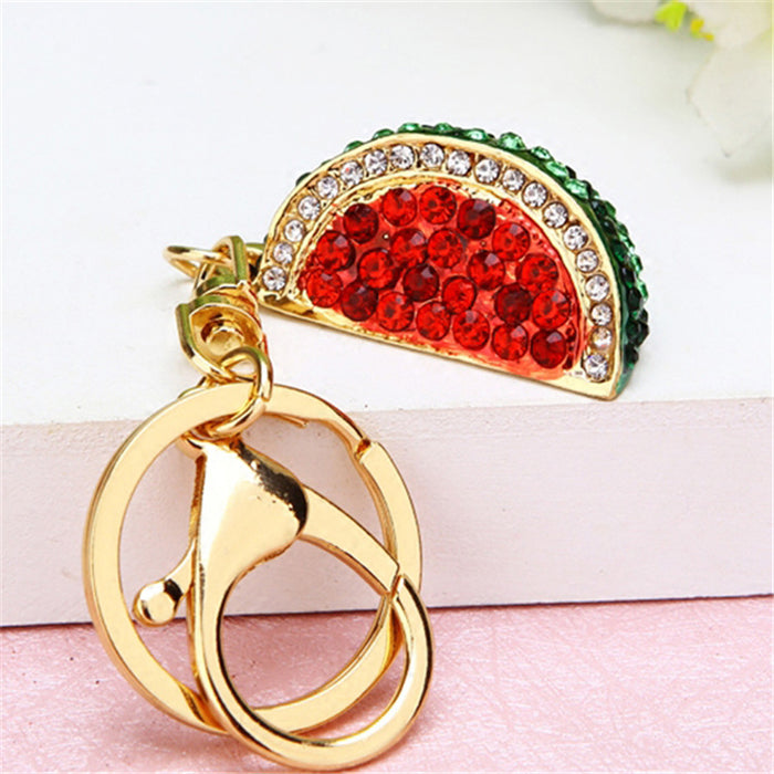 Wholesale Car keychain creative bag pendant metal keychain ring