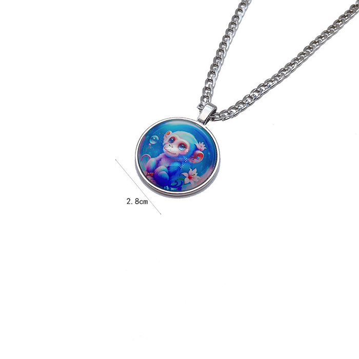Wholesale Luminous Zodiac Alloy Necklace