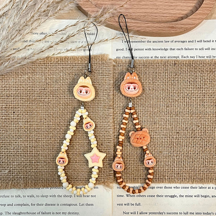 Wholesale mobile phone chain DIY design long key chain original matching bag pendant resin pendant