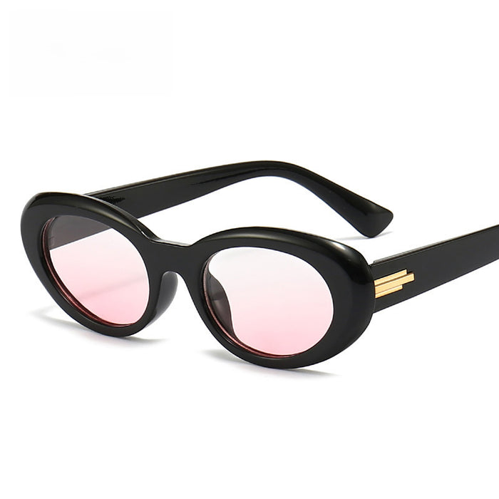 Wholesale Elliptical frame sunglasses for sun shading and UV protection, new minimalist photography sunglasses