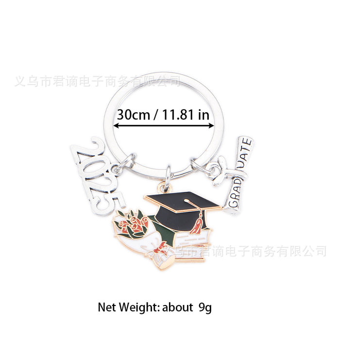 Wholesale Foreign trade bachelor cap book cap key chain graduation pendant