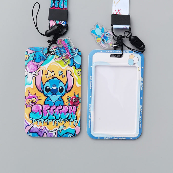 Wholesale Cartoon hard bus card holder student campus card Lanyard Keychains