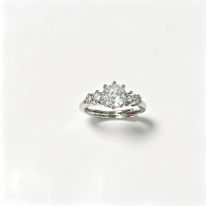Wholesale Adjustable Silver Plated Copper Six-Claw Ring Women' s Fashion Accessory