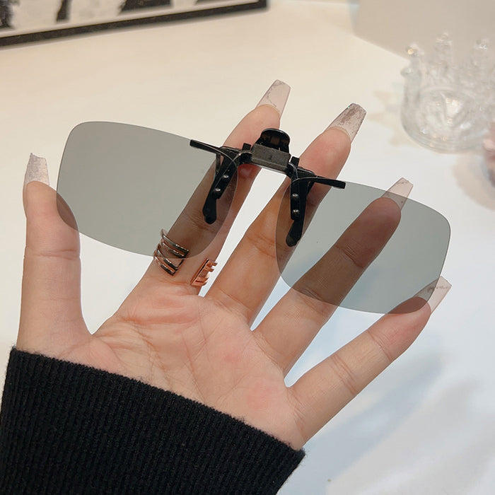 Wholesale Polarized clip can flip up nearsighted sunglasses clip fishing travel driver driving trendy polarized sun clip