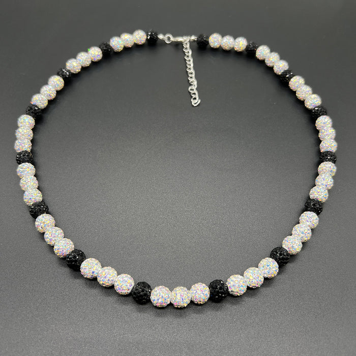 Wholesale Baseball necklace hip hop colorful diamond ball jewelry necklace