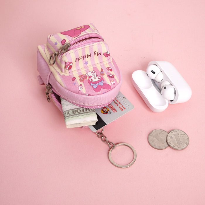 Wholesale Leather coin purse student portable mini key bag cartoon cute