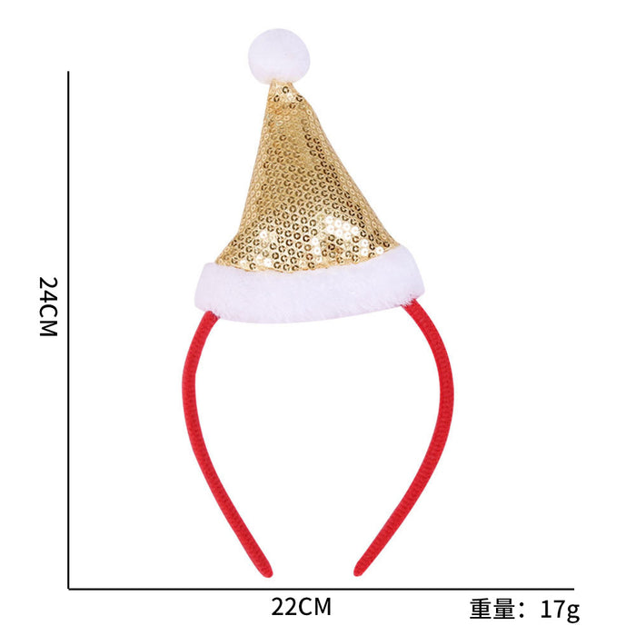 Wholesale Christmas headband elk horn five star headband Christmas decorations children plastic head buckle party decoration supplies