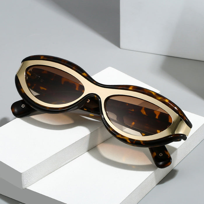 Wholesale Fashionable men's sunglasses, large frame sunglasses, personalized UV resistant glasses