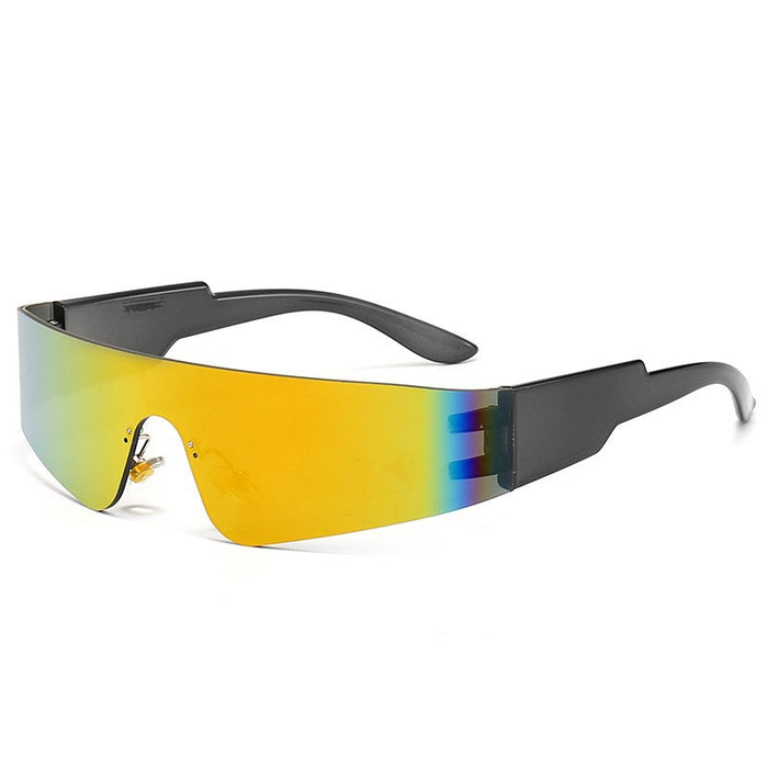 Wholesale Punk style sunglasses Outdoor cycling one-piece sunglasses