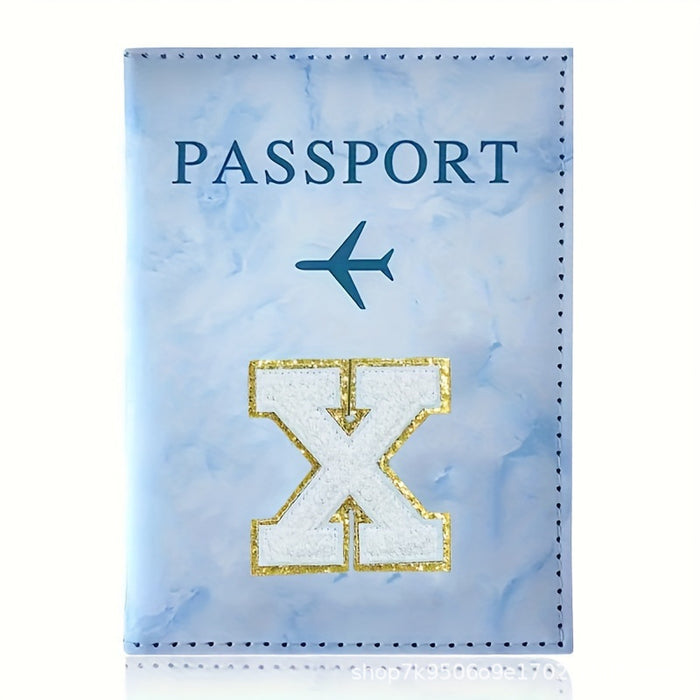 Wholesale Fashion Initial Letter Pattern PU Passport Holder Travel Wallet Casual Everyday Accessory