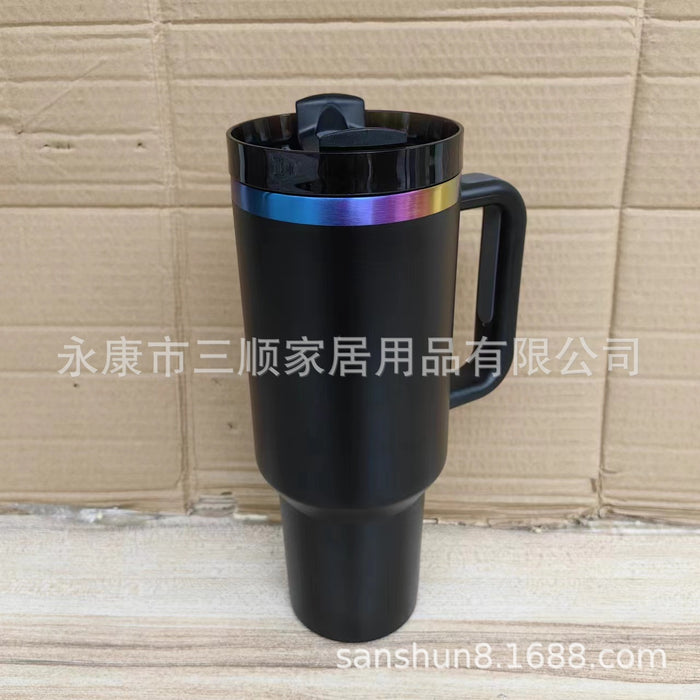 Wholesale Tumbler Large Capacity Footprint Handle Stainless Steel Large Capacity Ice Cup Car Cup JDC-CUP-SanS008