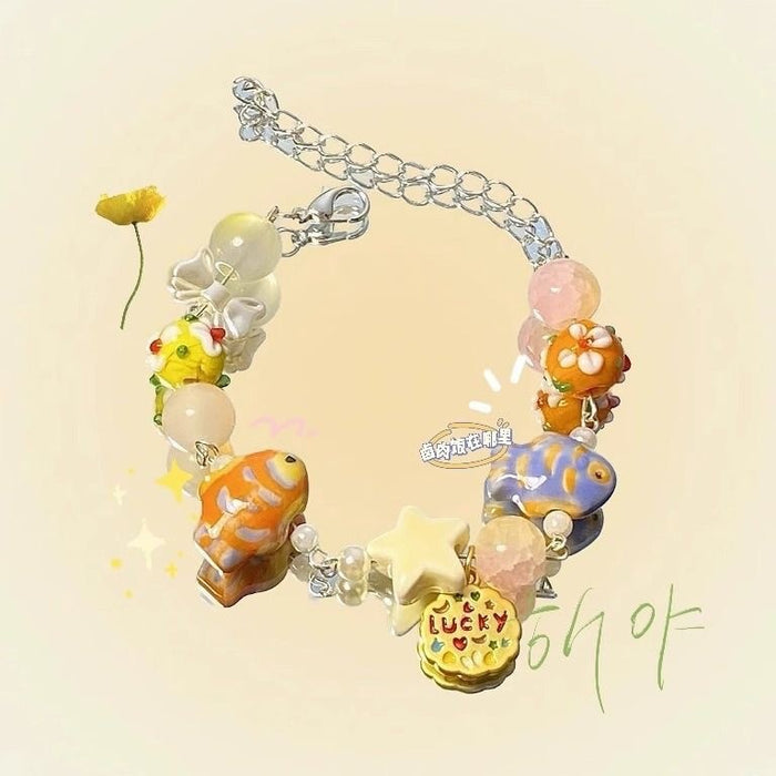 Wholesale Colorful Rainbow Star Elastic Rope Bracelet Jewelry