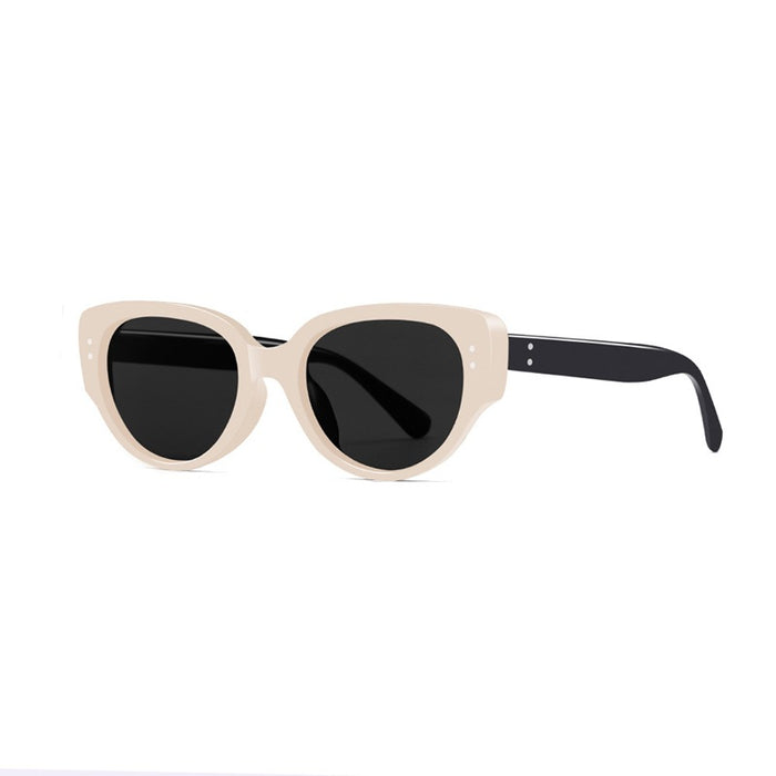 Wholesale  White Cat's Eye Sunglasses Women's  Sunglasses UV-resistant  Men's Glasses