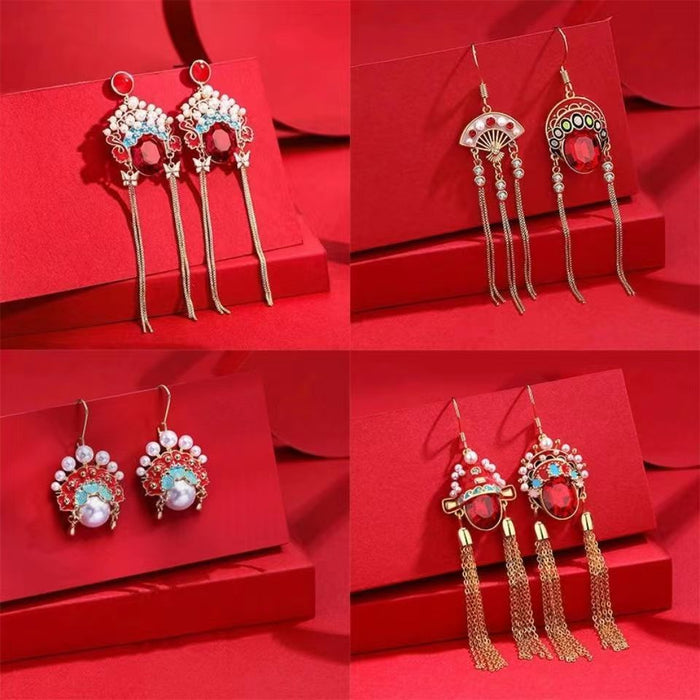 Wholesale  Peking Opera facial makeup earrings