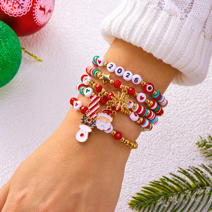 Wholesale Christmas bracelet personalized cute design  elk pendant bracelet set