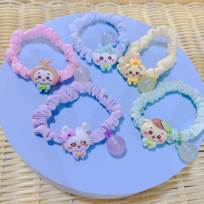 Wholesale 5pcs Leather Band Hair Rope Braided Hair Rope Hair Accessories for Women