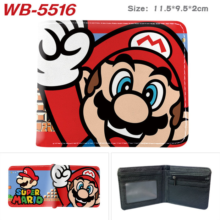 Wholesale Anime Cartoon Print PU Leather Bi Fold Wallet Street Fashion Unisex Student Wallets Waterproof Full Color Design Fashion Accessory Resale