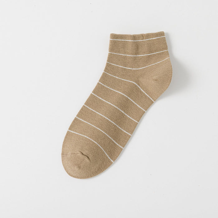 Wholesale Socks simple striped breathable cotton short socks
