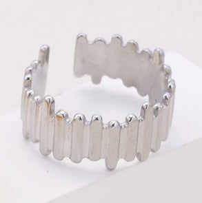 Wholesale A luxurious geometric stainless steel ring