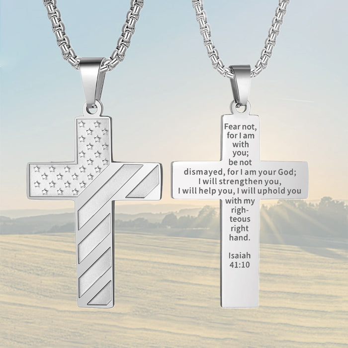 Wholesale Cross necklace stainless steel chain pendant