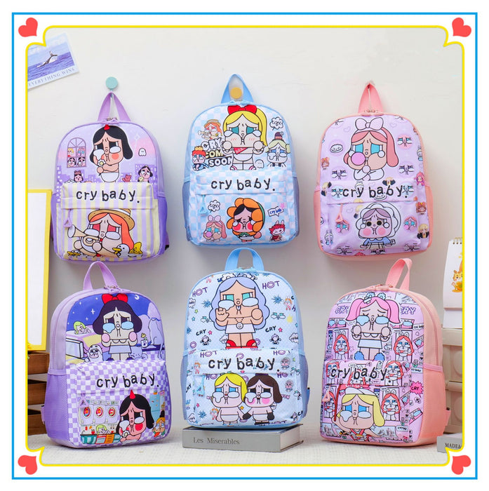 Wholesale Backpack Children' s Cry Baby Ultra Light Large Capacity Backpack Kindergarten Cute Schoolbag