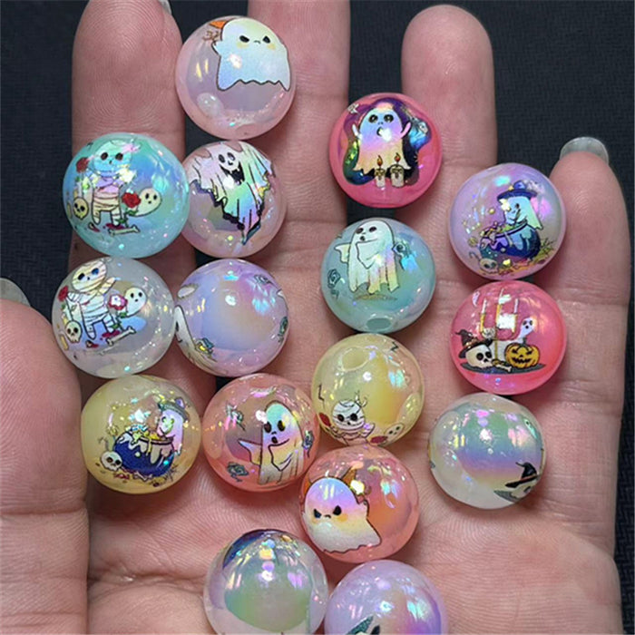 Wholesale 200pcs Halloween Series Acrylic Electroplated Beads JDC-BDS-Xiaox001