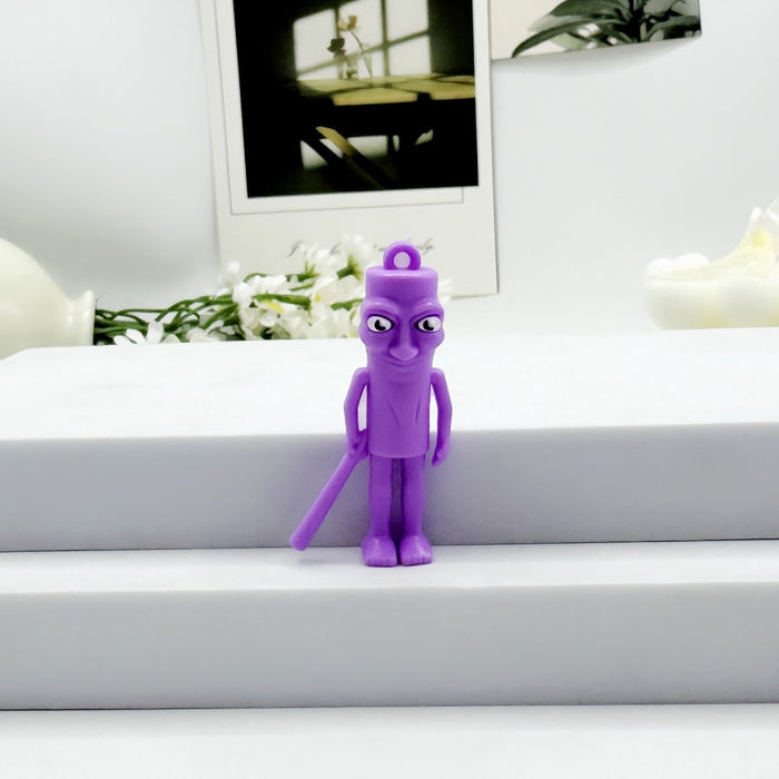 Wholesale Small keychain, abstract wooden stick, human curiosity, desktop car accessories, pendant wholesale