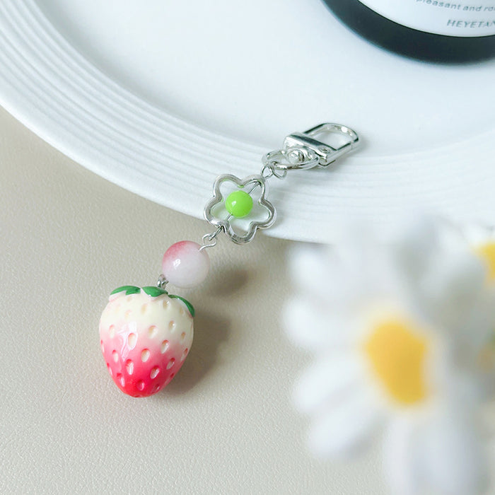 Wholesale Fruit Keychain Bag Pendant Accessories Strawberry Mobile Phone