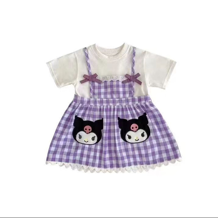 Wholesale Girls Dress Summer Baby Casual Cartoon Plaid JDC-CTS-xiaoHZ006