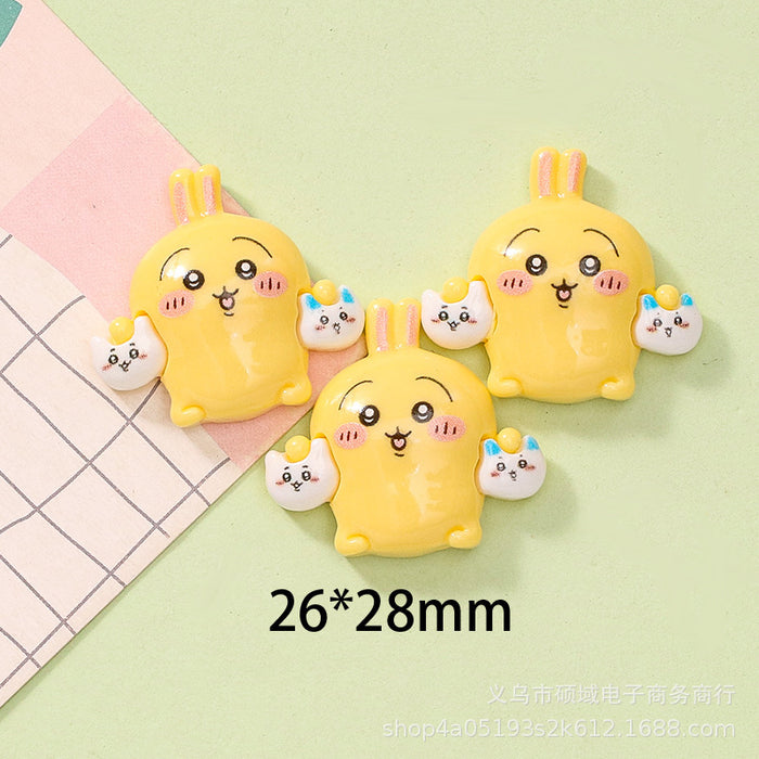 Wholesale Cute Cartoon Cream Glue Phone Case Keychain Hairpin Hair Rope Resin Jewelry Accessories