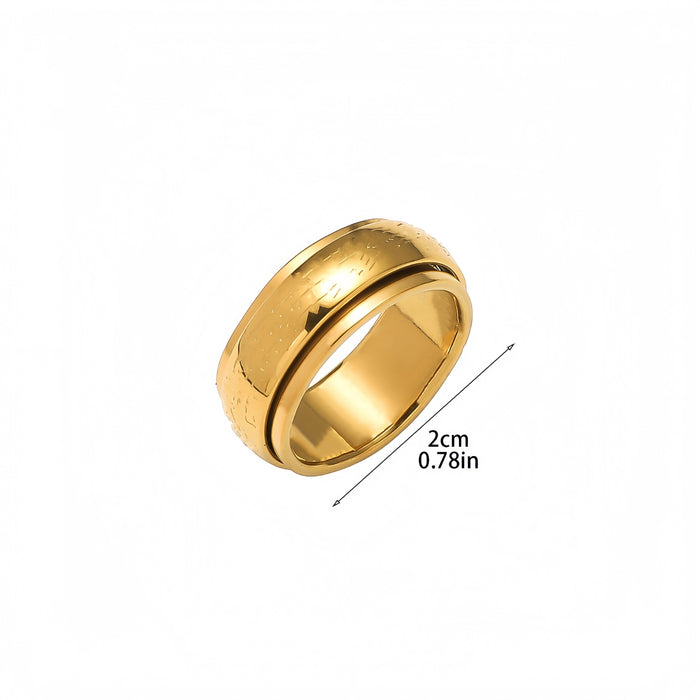 Wholesale Rotating high-grade titanium steel non fading ring, stainless steel ring jewelry