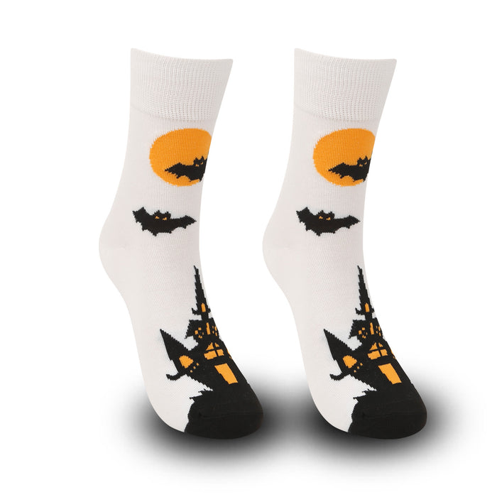 Wholesale Halloween large size Christmas pumpkin witch funny men' s long socks mid-tube casual socks women