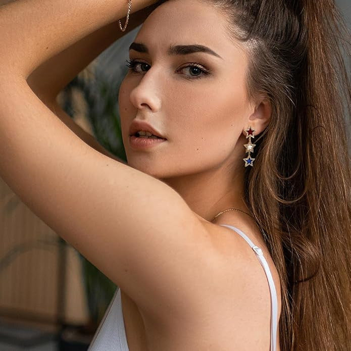 Wholesale New personalized creative star earrings with creative personality and fashion