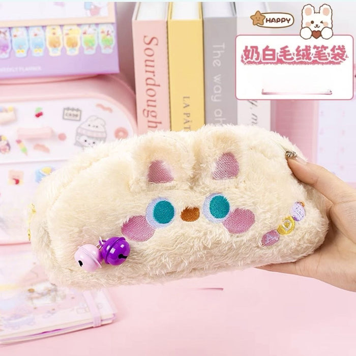 Wholesale Cotton Plush Pencil Case Pink Bunny Cute Student