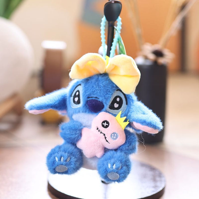 Wholesale Cute Bow Cartoon Pendant Plush Toy Doll  Bag Pendant Keychain Rag Doll