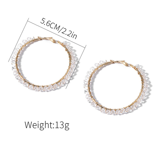 Wholesale Exaggerated alloy circle earrings with fashionable hollow geometric earrings and earrings