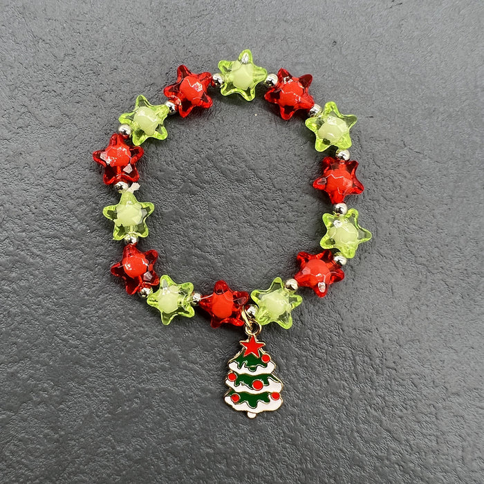 Wholesale Christmas Bracelets for the Elderly,  Christmas Decorations,  Snowflake Bells,  Elk Bracelets,  Elastic Bracelets