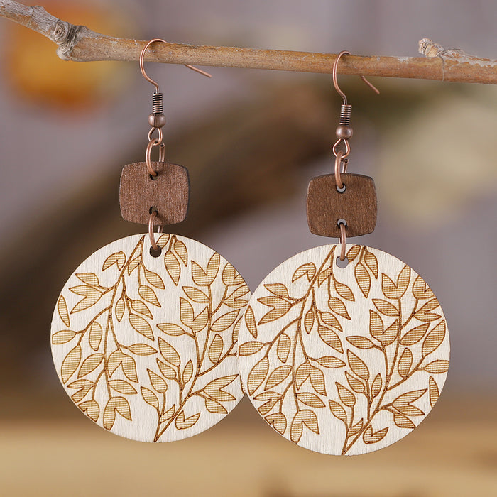 Wholesale Pendant Earrings Bohemian Wooden Fashion Earrings